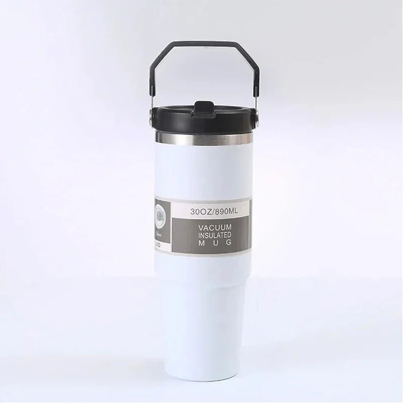 Travel Stainless Steel 30oz Tumbler w/ Handle