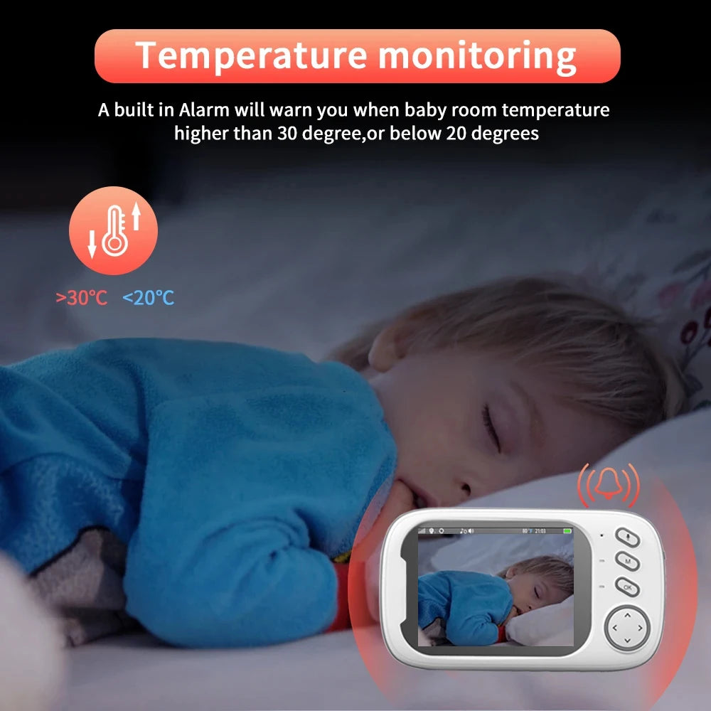 Cdycam 3.5 inch Wireless Video Baby Monitor w/ Night Vision, Temperature Monitoring & 2 Way Audio