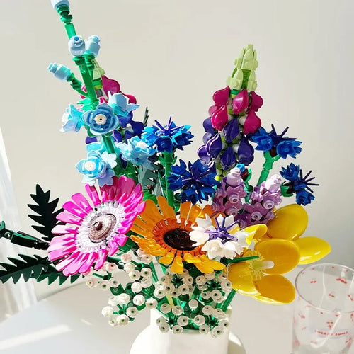 939pcs Wildflower Bouquet Building Block Toy