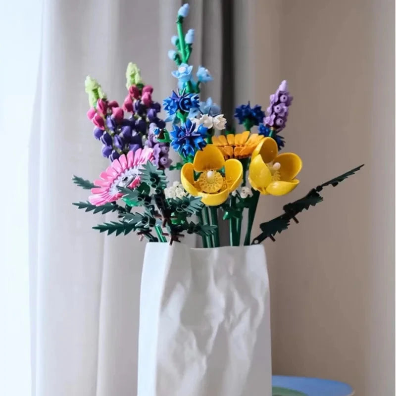 939pcs Wildflower Bouquet Building Block Toy
