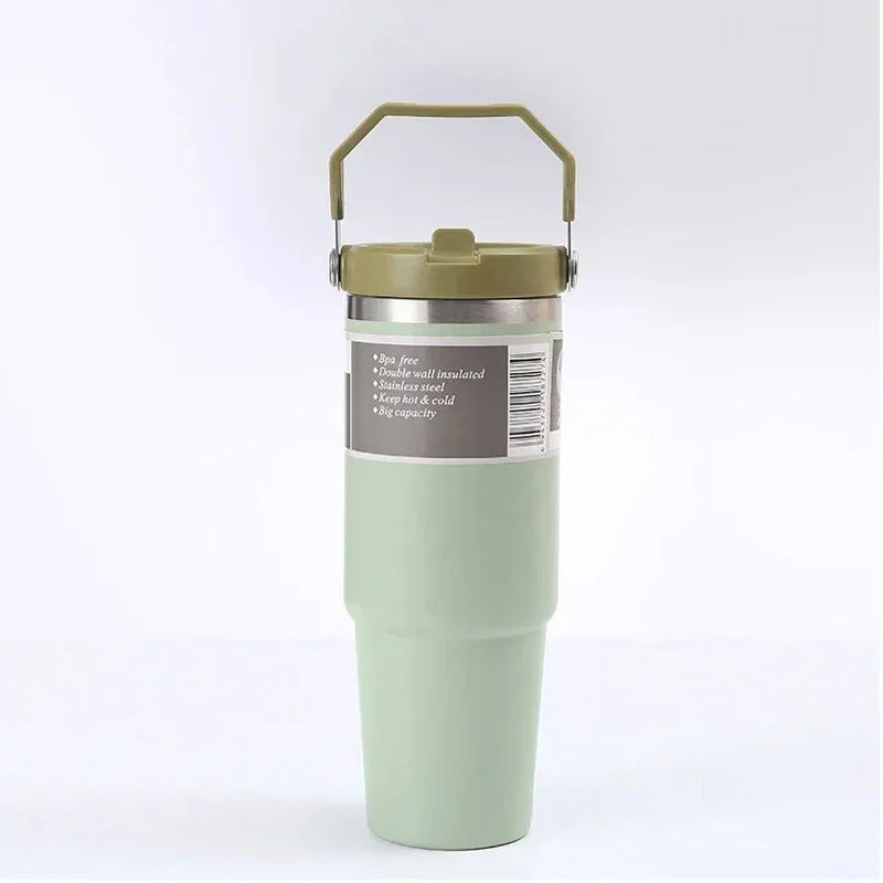 Travel Stainless Steel 30oz Tumbler w/ Handle