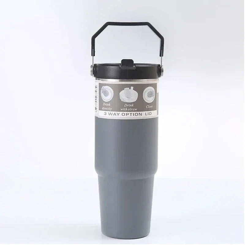 Travel Stainless Steel 30oz Tumbler w/ Handle
