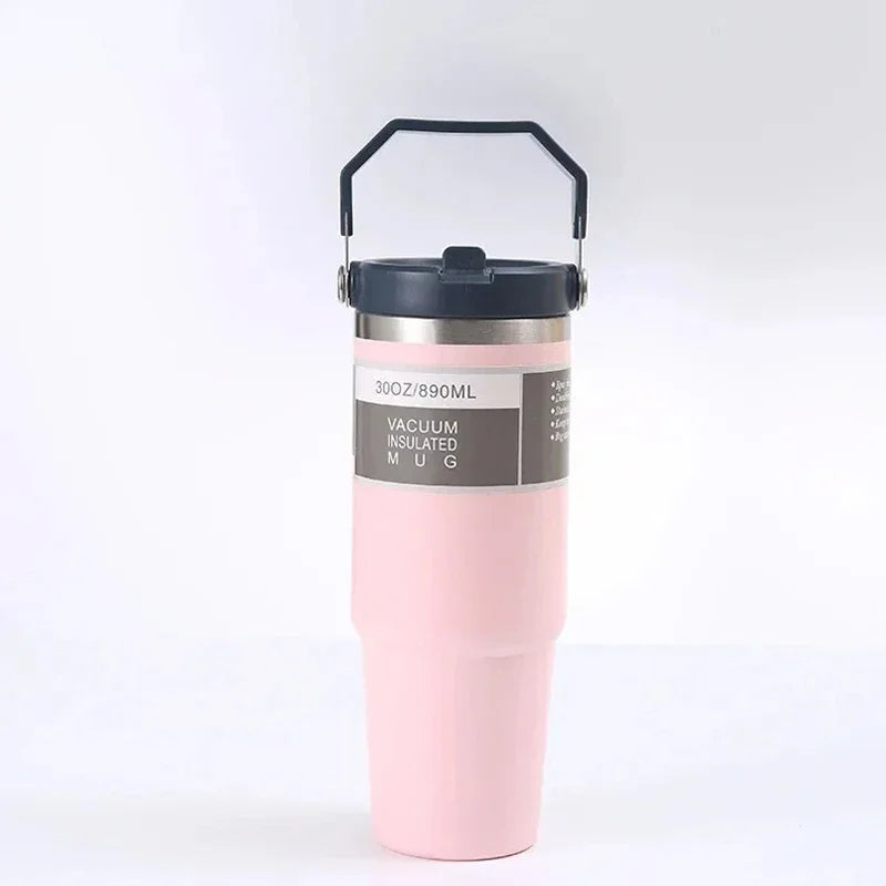 Travel Stainless Steel 30oz Tumbler w/ Handle