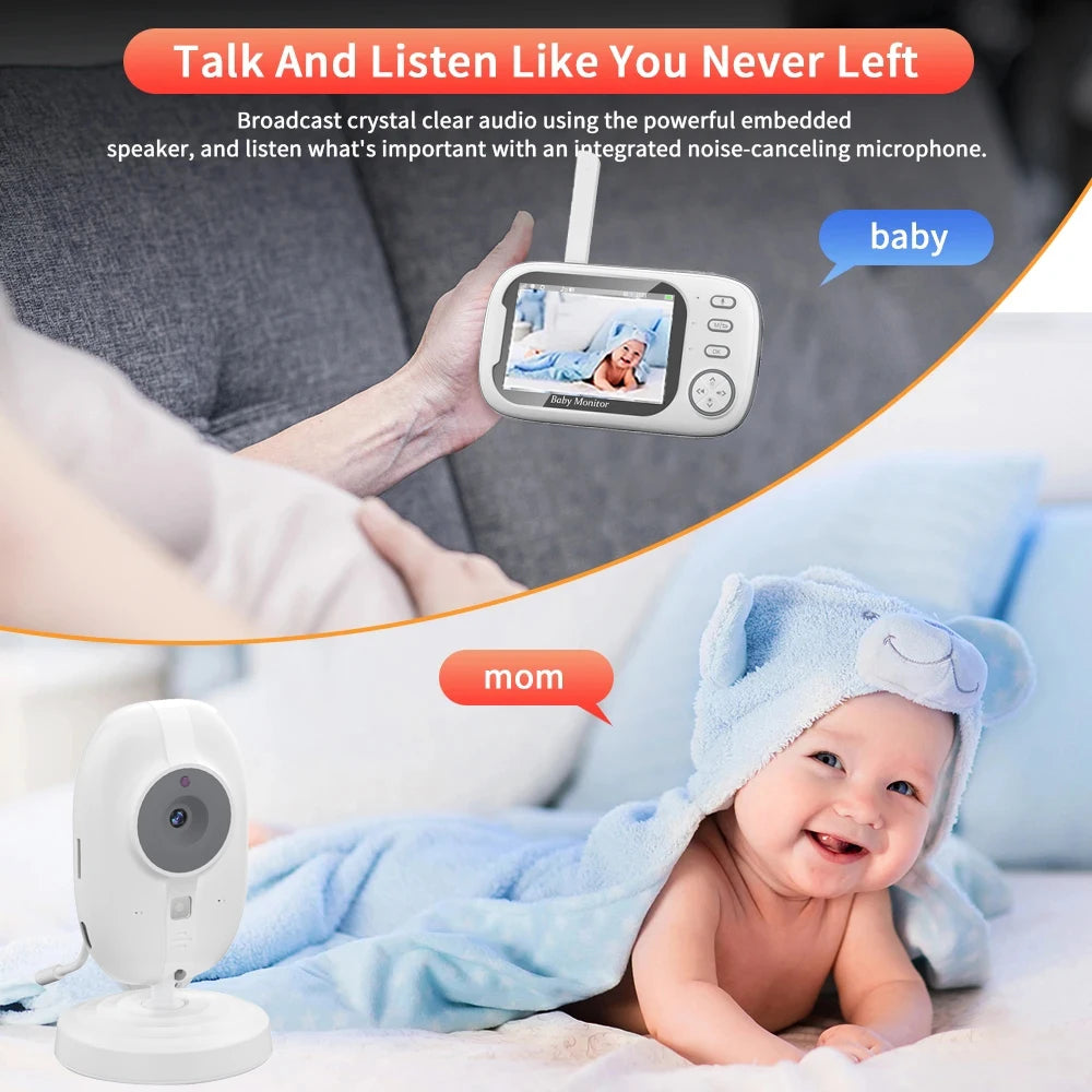 Cdycam 3.5 inch Wireless Video Baby Monitor w/ Night Vision, Temperature Monitoring & 2 Way Audio