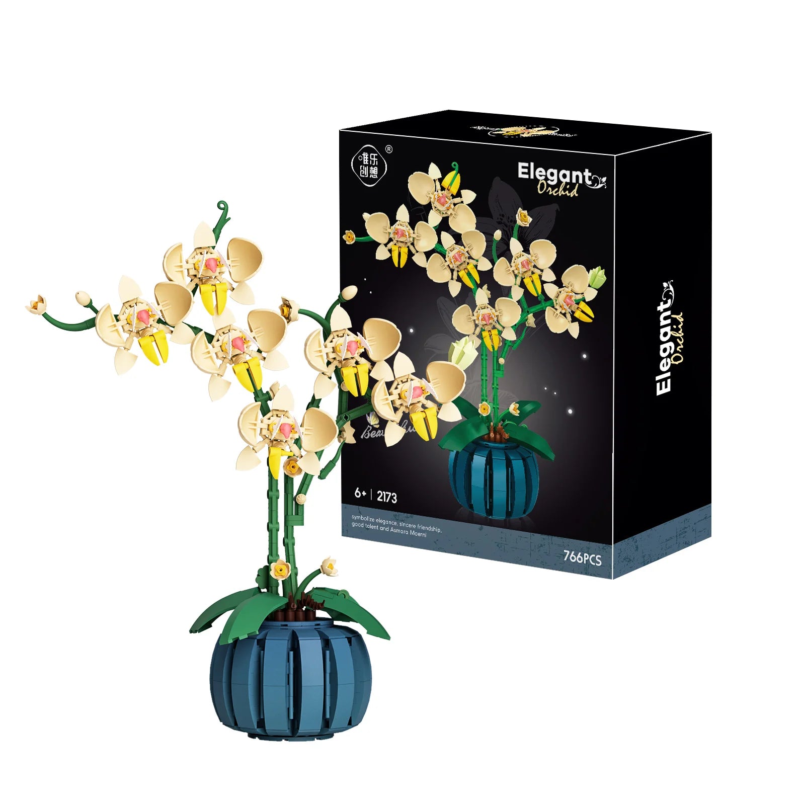 Orchid Flowers Building Blocks - Bouquet Flower Blocks Toy