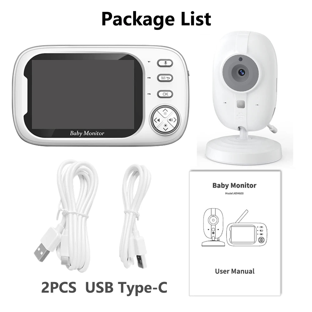 Cdycam 3.5 inch Wireless Video Baby Monitor w/ Night Vision, Temperature Monitoring & 2 Way Audio